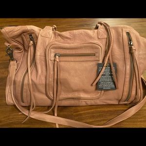 NWT Day & Mood soft leather pale pink tote